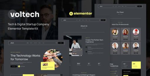 Voltech – Tech & Digital Startup Company Elementor Template Kit