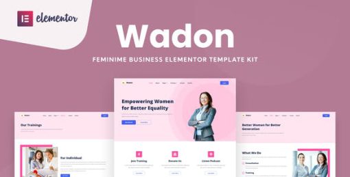 Wadon – Feminine Business Consultant Elementor Template Kit