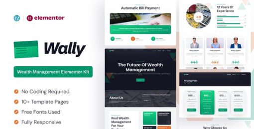 Wally – Wealth Management Elementor Pro Template Kit