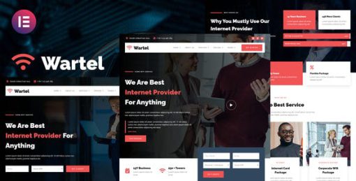 Wartel – Home Wifi & Internet Provider Services Elementor Template Kit