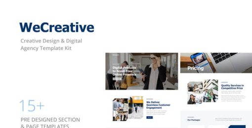 WeCreative – Digital Agency Elementor Template Kit