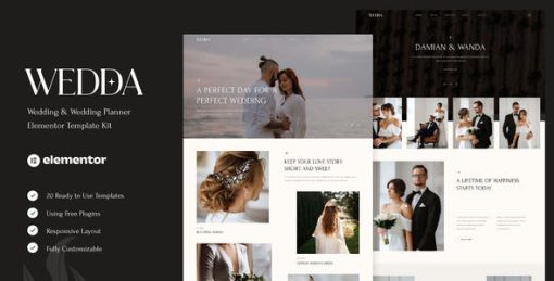 Wedda – Wedding & Wedding Planner Elementor Template Kit