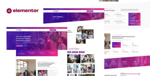 Wefa – Digital Marketing & Brand Design Agency Elementor Template Kit