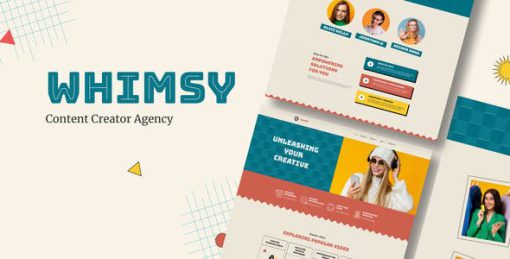 Whimsy – Content Creator Agency Template Kit