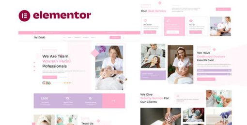 Widak – Facial Care & Beauty Treatment Elementor Pro Template Kit