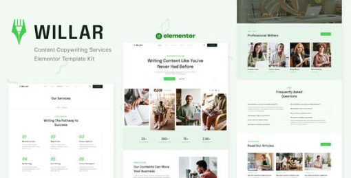 Willar – Content Copywriting Services Elementor Template Kit