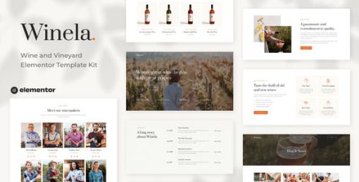 Winela – Wine and Vineyard Elementor Template Kit