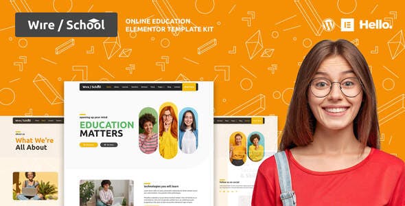 Wire School – Online Education Elementor Template Kit Wire School – Online Education Elementor Template Kit
