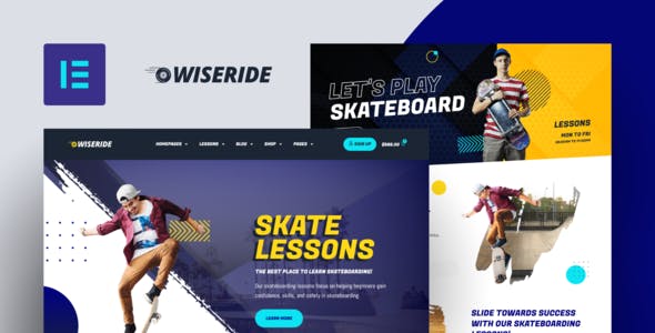 WiseRide – Skateboarding Lessons Elementor Template Kit WiseRide – Skateboarding Lessons Elementor Template Kit