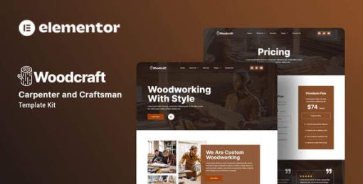 Woodcraft – Carpenter & Craftsman Elementor Template Kit