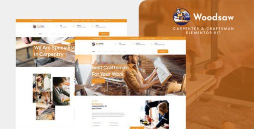 Woodsaw – Carpenter & Craftsman Elementor Template Kit
