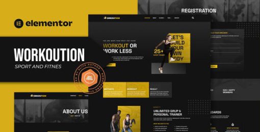 Workoution – Sports and Fitness Elementor Template Kit