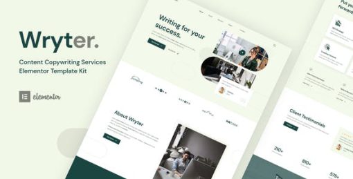 Wryter – Content Copywriting Services Elementor Template Kit