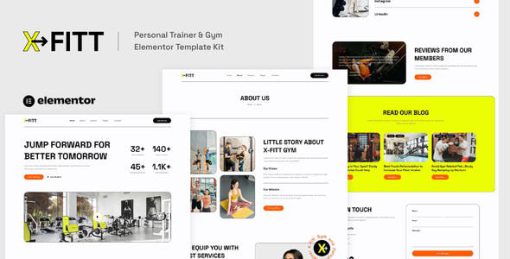 X-Fitt – Personal Trainer & Gym Elementor Template Kit