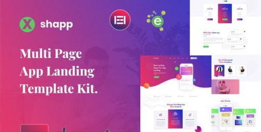Xshapp – App Landing Elementor Template Kit