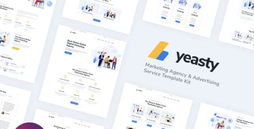 Yeasty | Marketing Agency & Advertising Service Elementor Template Kit