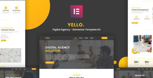 Yello – Digital Agency Elementor Template Kit