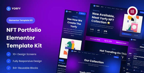 Yorfy – NFT Project Elementor Template Kit Yorfy – NFT Project Elementor Template Kit