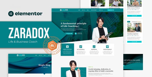 Zaradox – Life & Business Coach Elementor Template Kit Zaradox – Life & Business Coach Elementor Template Kit