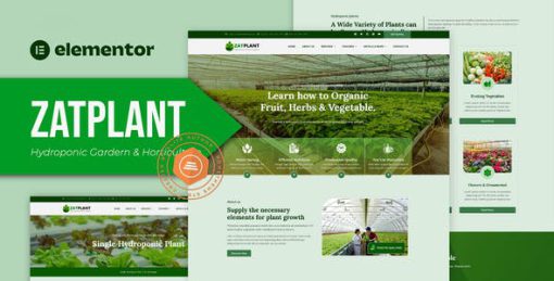 Zatplant – Hydroponic Garden and Horticulture Elementor Template Kit