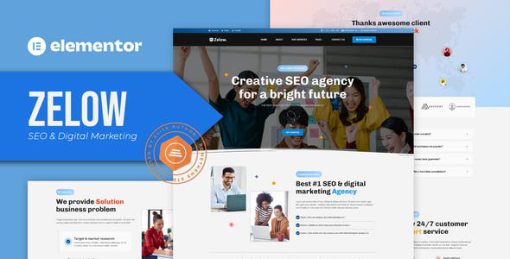 Zelow – SEO & Digital Marketing Agency Elementor Template Kit