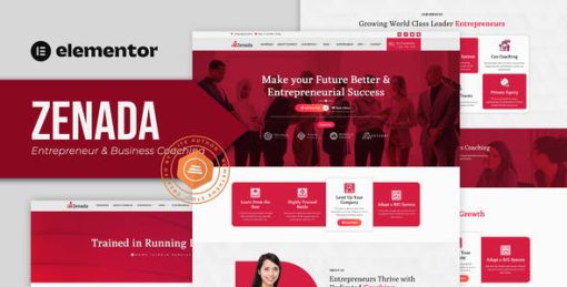 Zenada – Entrepreneur & Business Coaching Elementor Template Kit