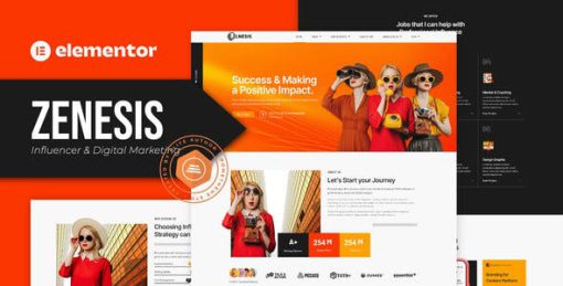 Zenesis – Influencer & Digital Marketing Elementor Template Kit