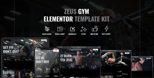 Zeus – Gym & Fitness Elementor Template Kit
