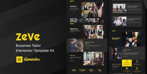 Zeve – Tailor Service Elementor Template Kit
