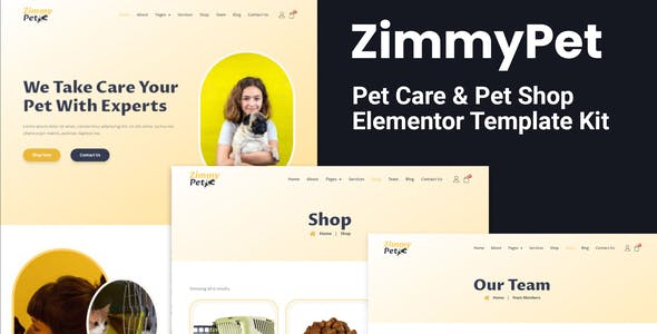 ZimmyPet – Pet Care & Store Elementor Template Kit ZimmyPet – Pet Care & Store Elementor Template Kit