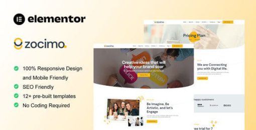 Zocimo – Social Media Marketing Agency Elementor Template Kit