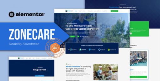 Zonecare – Disability Foundation Elementor Template Kit