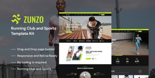 Zunzo – Running Club & Sports Elementor Pro Template Kit