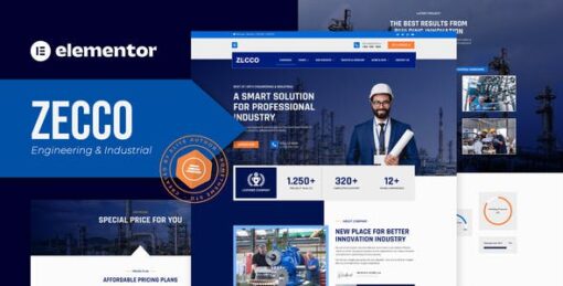 Zecco – Engineering & Industrial Company Elementor Template Kit