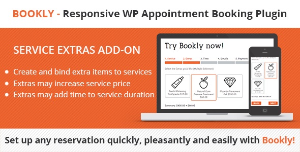 Bookly Service Extras (Add-on) Bookly Service Extras (Add-on)