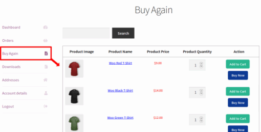 Buy Again for WooCommerce