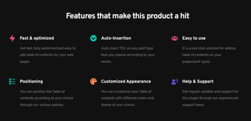 Easy Table of Contents PRO
