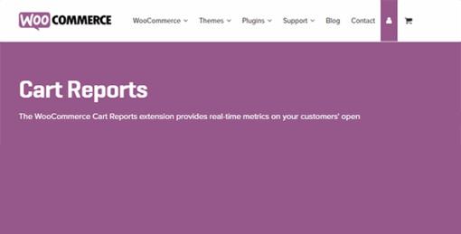 Woocommerce Cart Reports