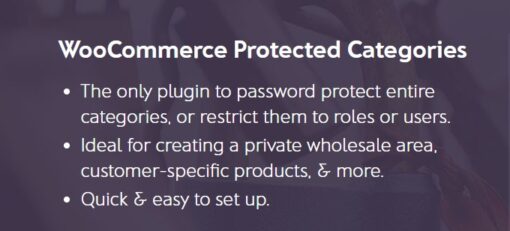 WooCommerce Protected Categories