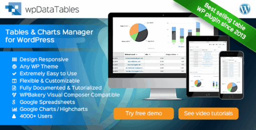 Wpdatatables – Tables And Charts Manager For WordPress