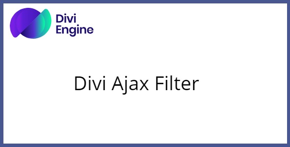 Divi Ajax Filter Divi Ajax Filter
