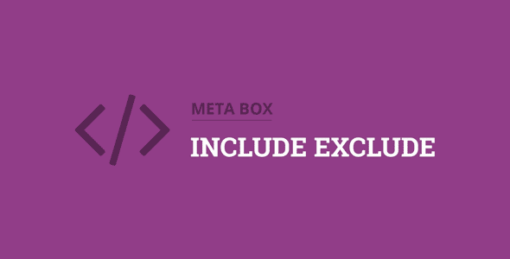 Metabox – Include Exclude