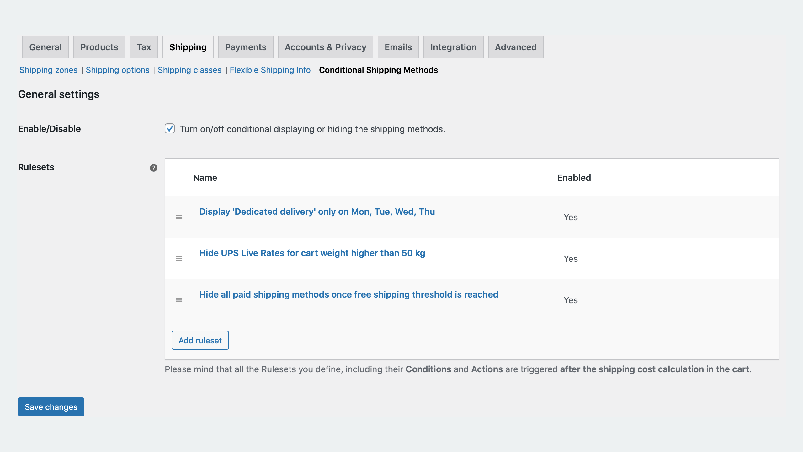 Conditional Shipping Methods Conditional Shipping Methods