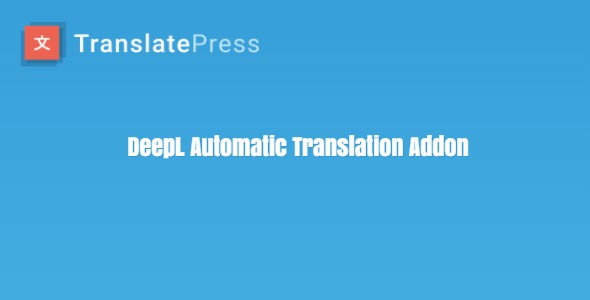 TranslatePress – DeepL Automatic Translation Add-on TranslatePress – DeepL Automatic Translation Add-on
