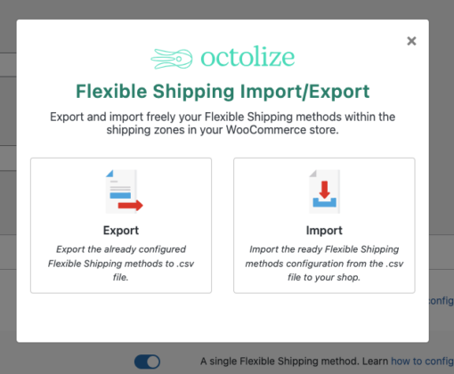 Flexible Shipping Import/Export Add-on