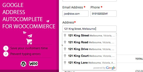 Google Address Autocomplete for WooCommerce Google Address Autocomplete for WooCommerce