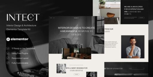 Intect – Interior Design & Architecture Elementor Template Kit