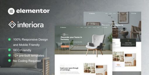 Interiora – Architecture & Interior Design Service Elementor Pro Template Kit