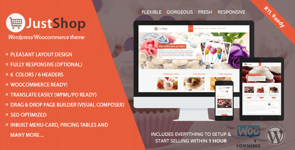 Justshoppe – Elementor Cake Bakery WordPress Theme Justshoppe – Elementor Cake Bakery WordPress Theme