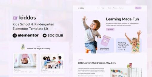 Kiddos – School & Kindergarten Elementor Template Kit